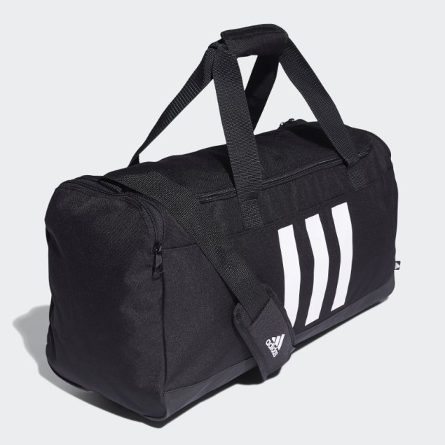 Adidas Essentials 3-Stripes Duffel Bolso Mediano Negro