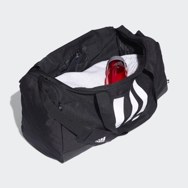 Adidas Essentials 3-Stripes Duffel Bolso Mediano Negro