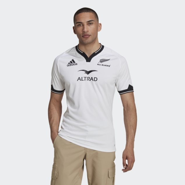 All Blacks Rugby Réplica Visitante Jersey Adidas Blanco