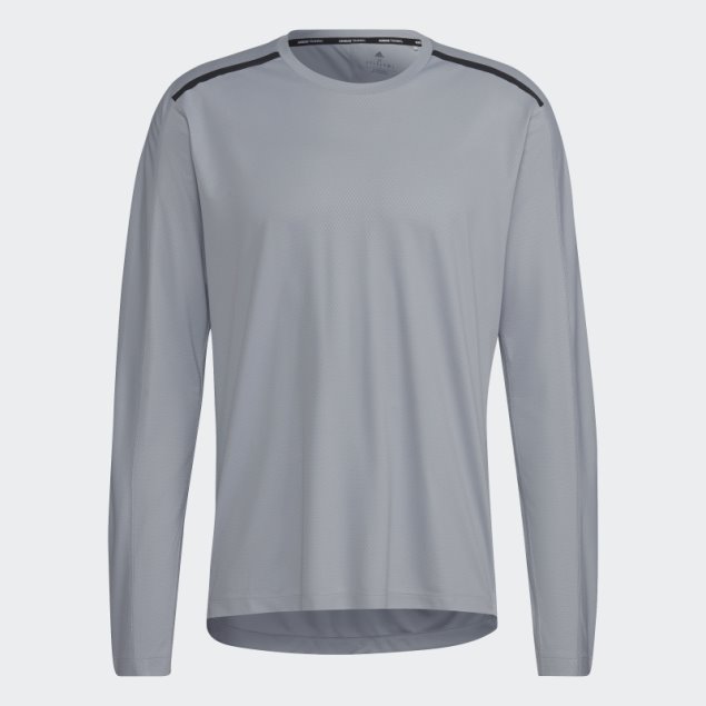 Camiseta Plateada De Manga Larga Con Revestimiento De Poliuretano Adidas