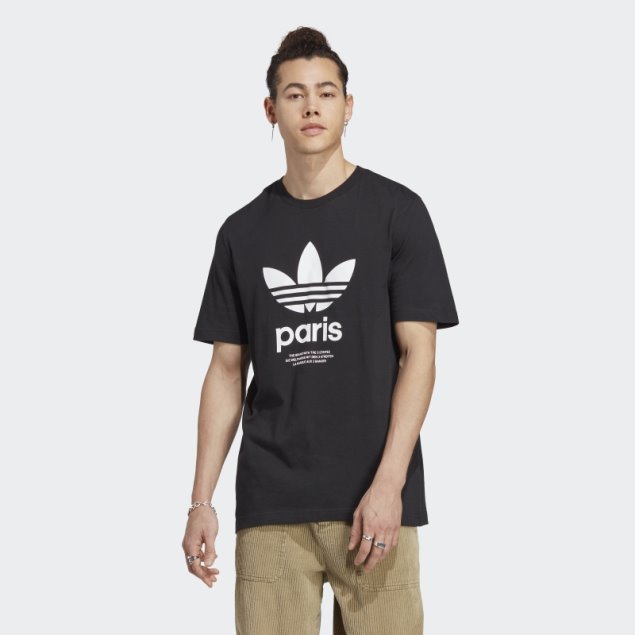 Camiseta Adidas Icone Paris City Originals Negra