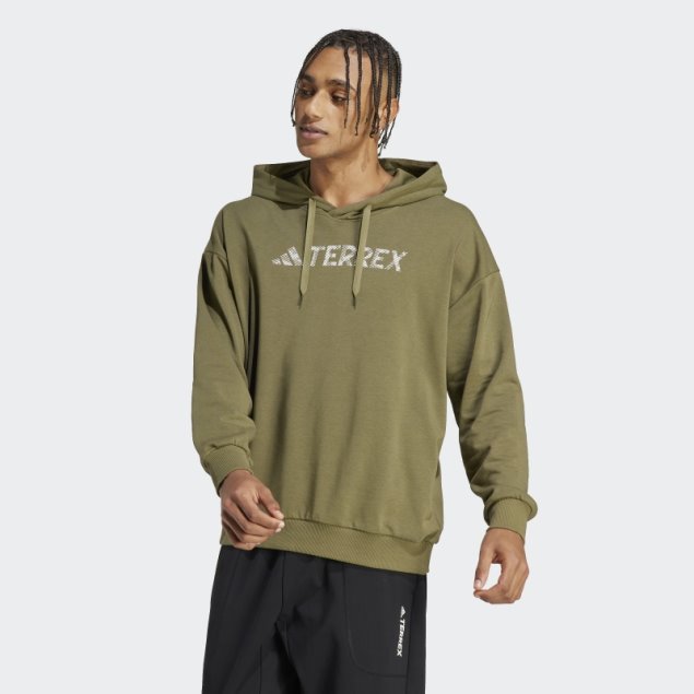 Sudadera Con Capucha Y Logo Grande Terrex (género Neutral) Adidas Verde Oliva