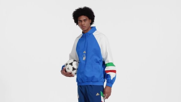 Camiseta Adidas Azul Real Icono De Italia