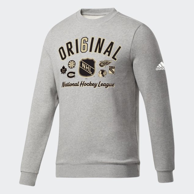 Sudadera Nhl Adidas Gris Medio