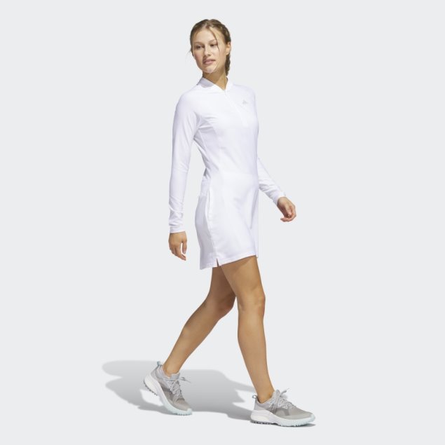 Vestido De Golf Manga Larga Blanco Adidas