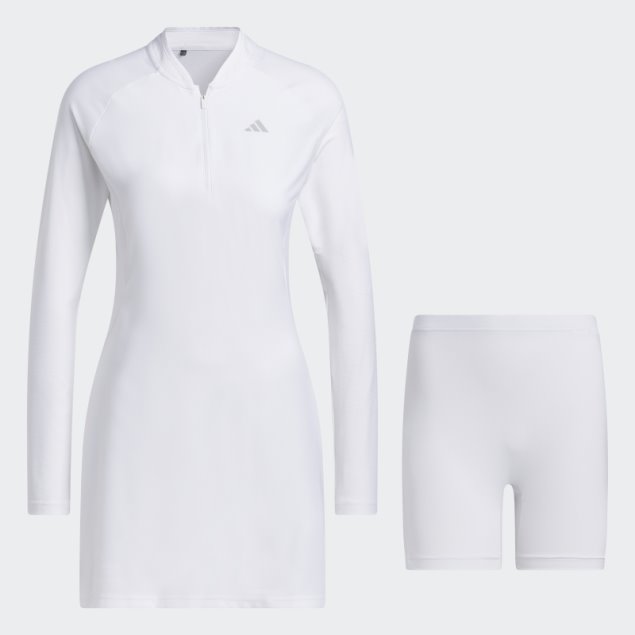 Vestido De Golf Manga Larga Blanco Adidas