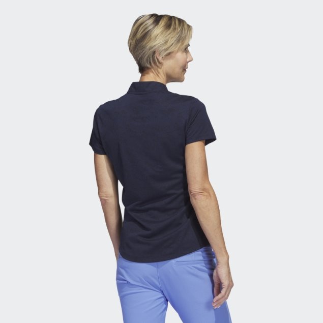 Polo De Golf Jacquard Adidas Azul Marino