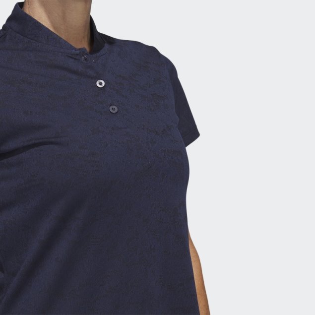 Polo De Golf Jacquard Adidas Azul Marino