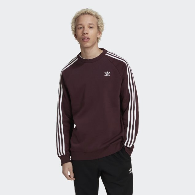 Sudadera Adicolor Classics 3-stripes Crew Adidas Granate