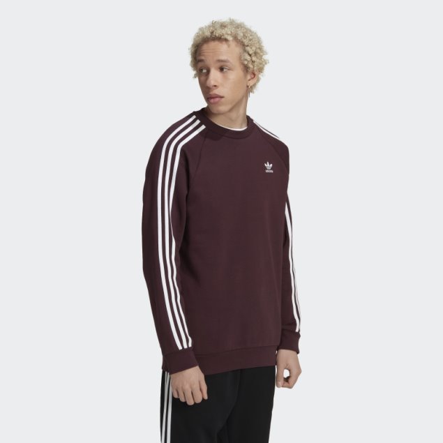 Sudadera Adicolor Classics 3-stripes Crew Adidas Granate