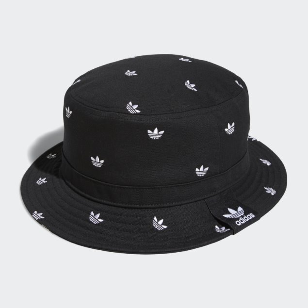 Sombrero De Pescador Negro Allover Print Trefoil De Adidas