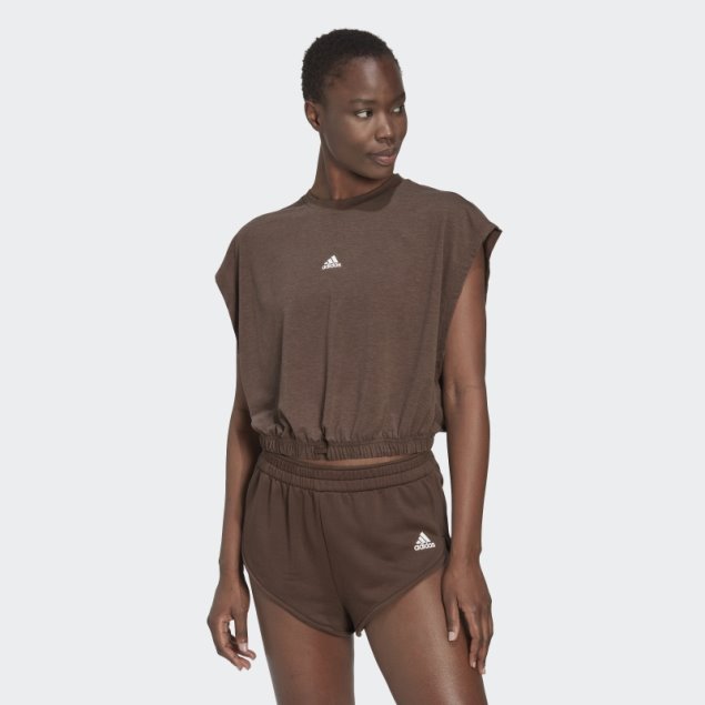 Camiseta Sin Mangas Adidas Hyperglam Marrón