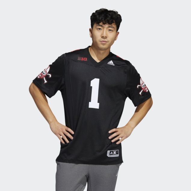 Camiseta Negra Cornhuskers Adidas Negra