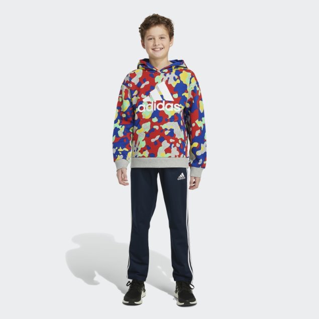 Sudadera Con Capucha Y Estampado De Camuflaje Adidas Gris Medio