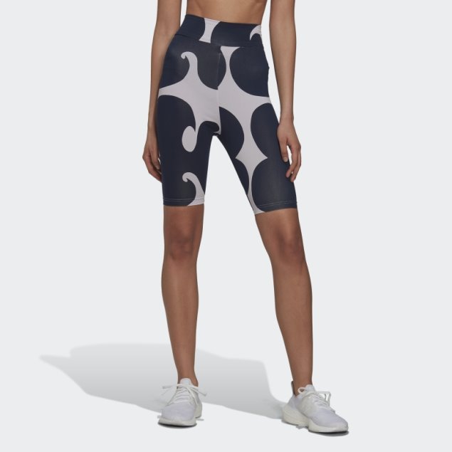 Marimekko Rib Leggings Cortos Hasta La Rodilla Tinte Morado Adidas