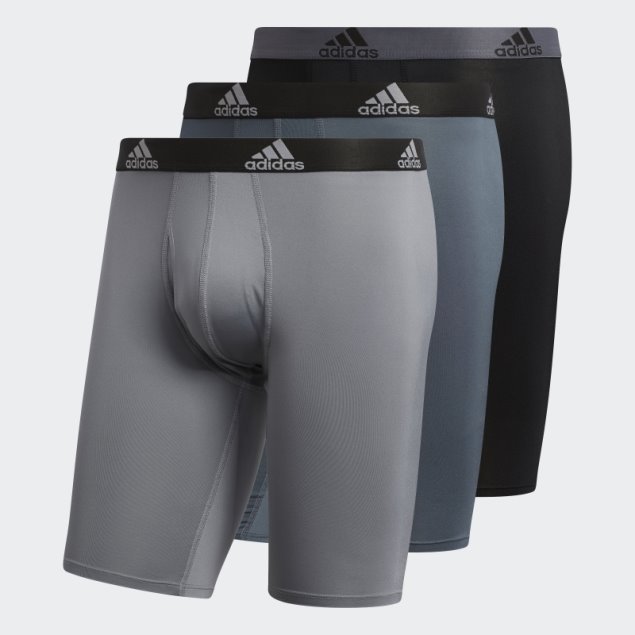 Calzoncillos Boxer Largos Performance 3 Pares Adidas Gris