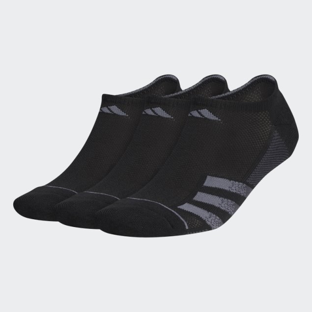 Negro Adidas Superlite Stripe No-show Calcetines 3 Pares Caliente