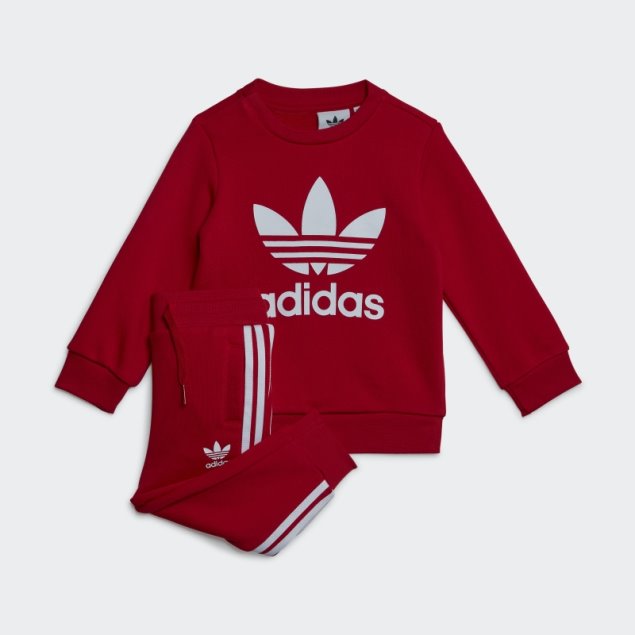 Conjunto Sudadera Crew Adidas Escarlata