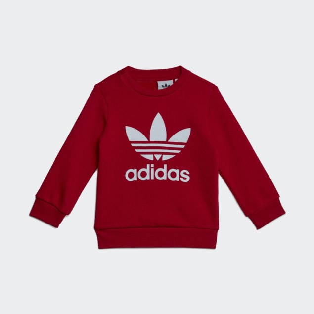 Conjunto De Sudadera Escarlata Adidas Crew