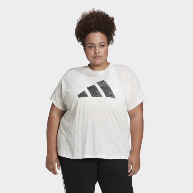 Camiseta Blanca Melange Adidas Future Icons Winners 3.0 (talla Grande)