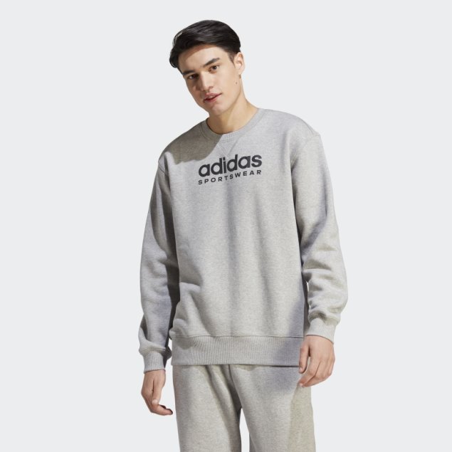 All Szn Fleece Sudadera Gráfica Gris Medio Adidas