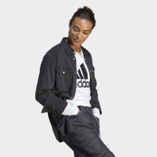 Camiseta Essentials Manga Larga Adidas Blanca