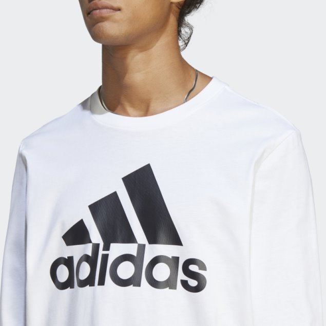 Camiseta Essentials Manga Larga Adidas Blanca