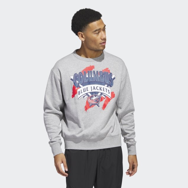 Gris Medio Azul Chaquetas Vintage Sudadera Adidas