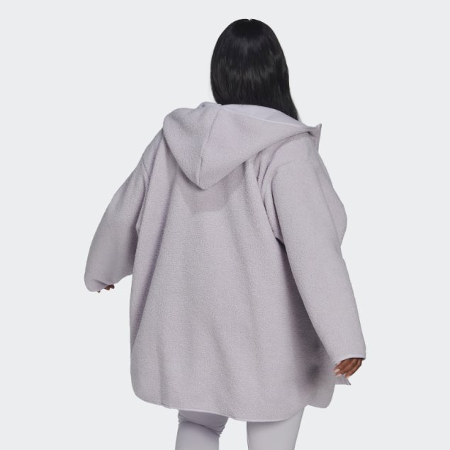 Sudadera Larga Con Capucha De Forro Polar (talla Grande) Adidas Silver Sunrise