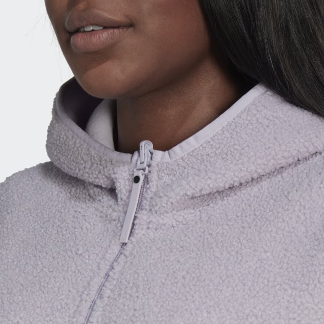 Sudadera Larga Con Capucha De Forro Polar (talla Grande) Adidas Silver Sunrise