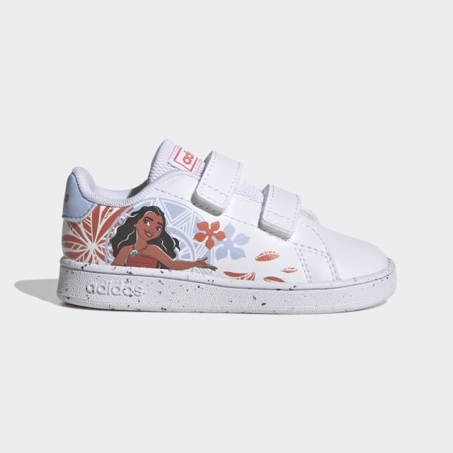 Adidas X Disney Advantage Moana Zapatillas Con Velcro Moda Blanco
