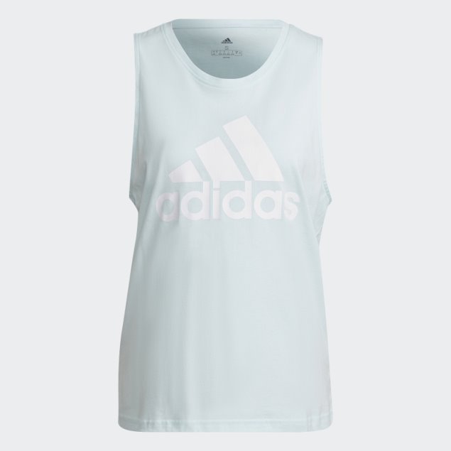 Camiseta Sin Mangas Essentials Con Logo Grande Azul Adidas