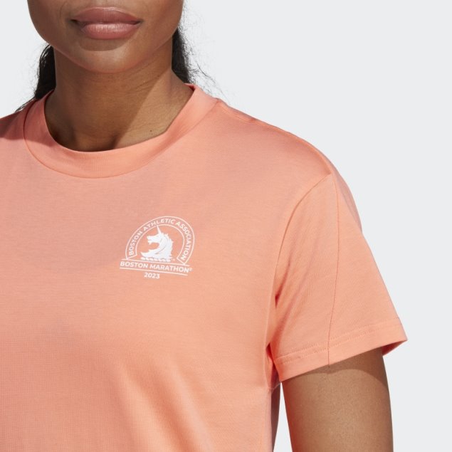 Camiseta De Running Adidas Boston Marathon 2023 Hecha Con Naturaleza Coral