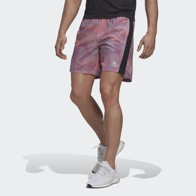 Shorts Naranjas Own The Run Colorblock De Adidas