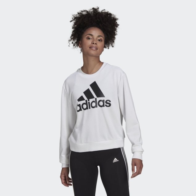 Sudadera Con Logo Essentials Adidas Blanco