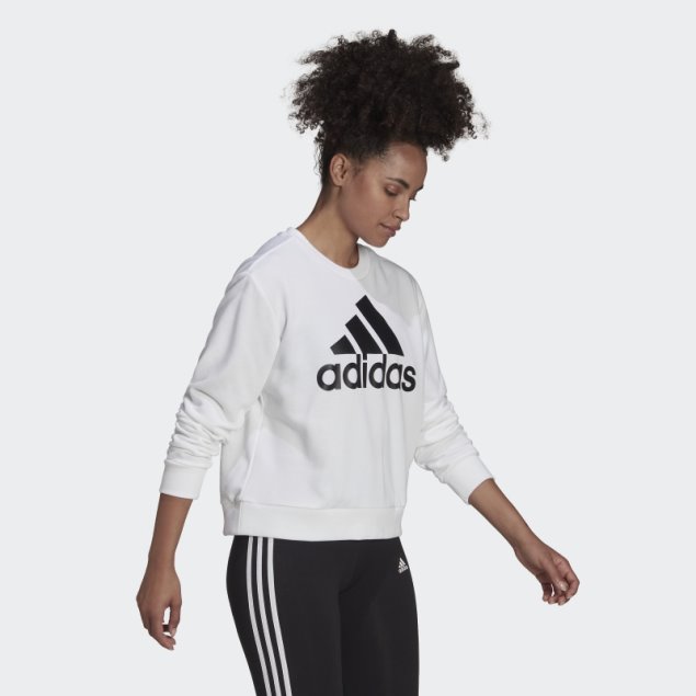 Sudadera Con Logo Essentials Adidas Blanco