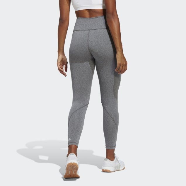 Leggings De Entrenamiento Gris Oscuro Jaspeado Optime Adidas