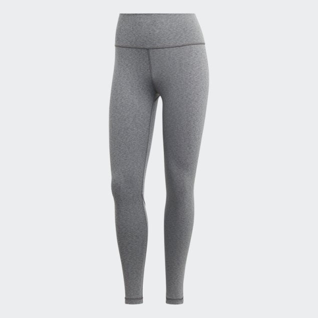 Leggings De Entrenamiento Gris Oscuro Jaspeado Optime Adidas