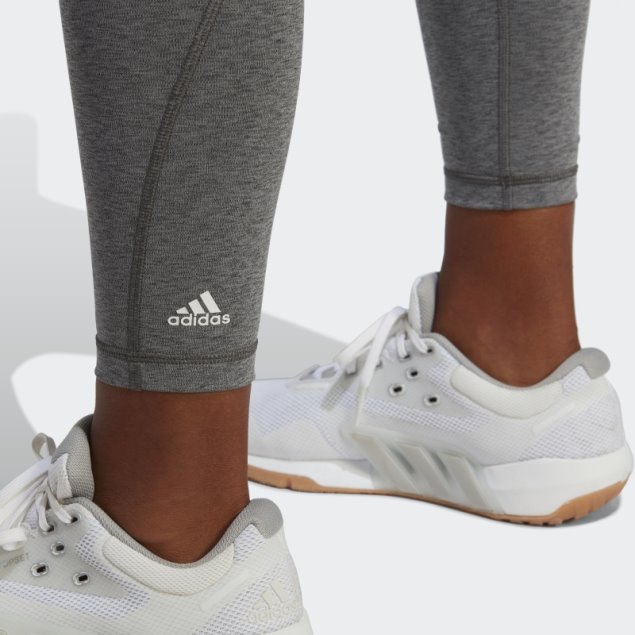 Leggings De Entrenamiento Gris Oscuro Jaspeado Optime Adidas