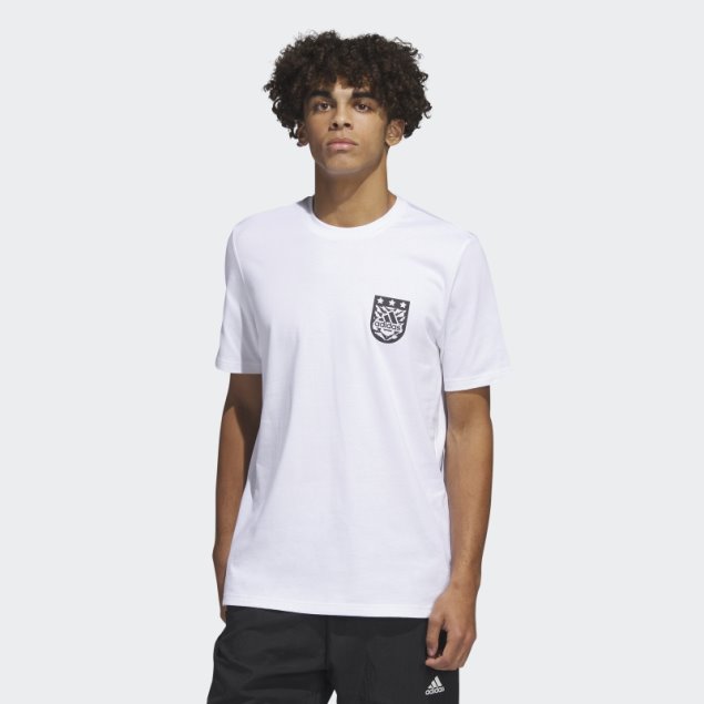 Adidas Xpress Camiseta Blanca De Manga Corta