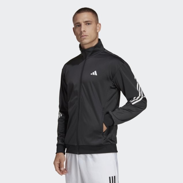 Chaqueta De Tenis De Punto De 3 Rayas Negro Adidas