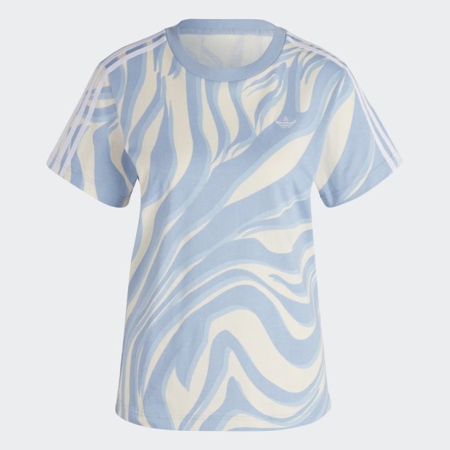Camiseta Adidas Abstract All Over Animal Print Cielo Ambiental