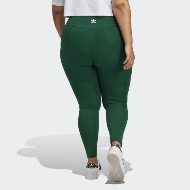 Leggings Adidas Verde Oscuro Adicolor Classics 3 Rayas (talla Grande)