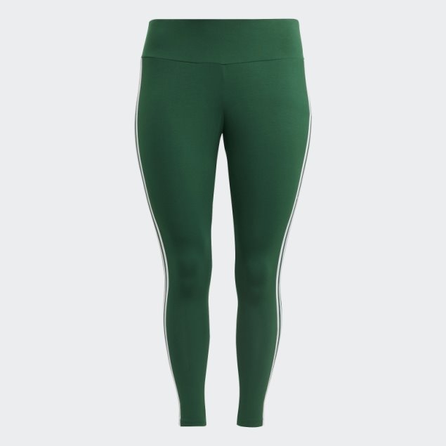 Leggings Adidas Verde Oscuro Adicolor Classics 3 Rayas (talla Grande)