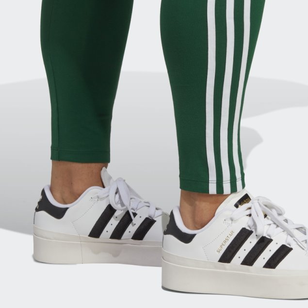 Leggings Adidas Verde Oscuro Adicolor Classics 3 Rayas (talla Grande)