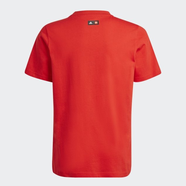 Camiseta Roja Con Gráfico Adidas X Lego