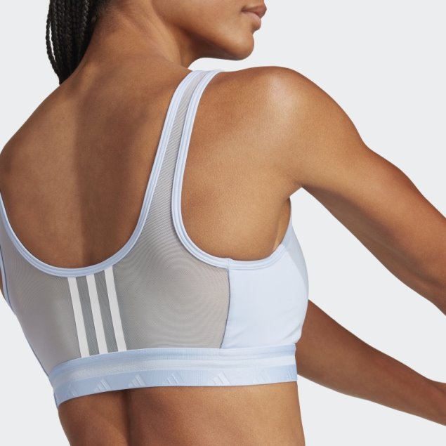 Sujetador Adidas Azul Amanecer Aeroreact Entrenamiento Techfit De Soporte Ligero