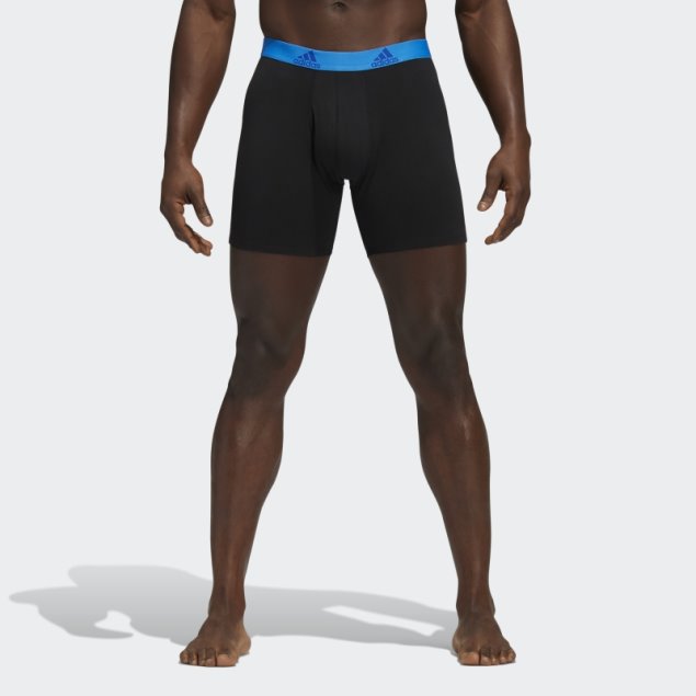 Calzoncillos Bóxer De Algodón Elástico 3 Pares Negro Adidas