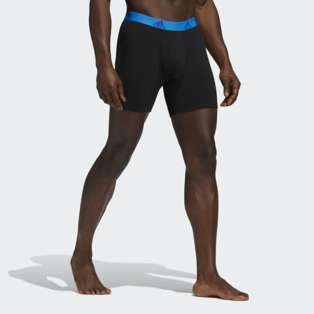 Calzoncillos Bóxer De Algodón Elástico 3 Pares Negro Adidas