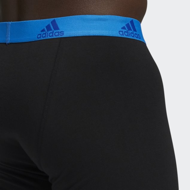 Calzoncillos Bóxer De Algodón Elástico 3 Pares Negro Adidas